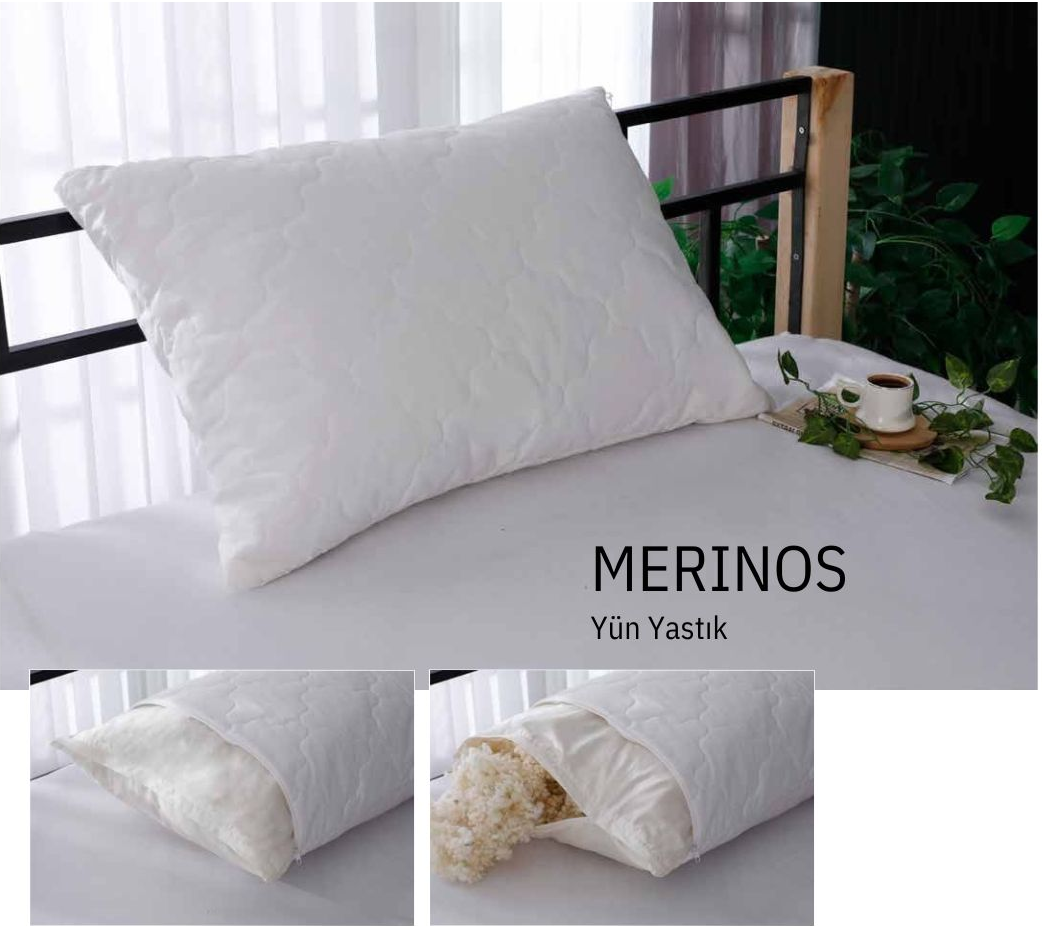 MERİNOS YÜN YASTIK 50x70